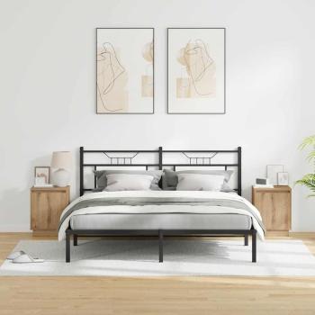 Nachttische Set von 2 Massivholz Eiche Spanplatte