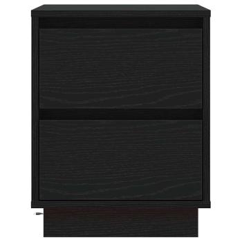 Nachttische mit LED-Lichtern 2 Stück Schwarz 39x34.5x50 cm