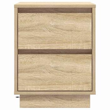 Nachttische mit LED-Lichtern 2 Stück Sonoma Eiche 39x34.5x50 cm