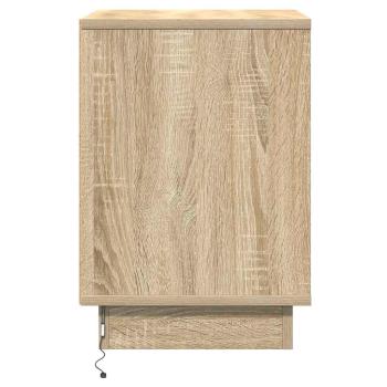 Nachttische mit LED-Lichtern 2 Stück Sonoma Eiche 39x34.5x50 cm