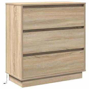 Nachttisch mit LED Sonoma Eiche 71x34,5x75 cm Holzwerkstoff