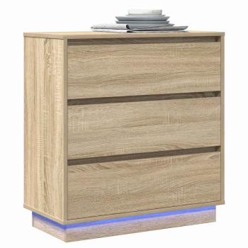 Nachttisch mit LED Sonoma Eiche 71x34,5x75 cm Holzwerkstoff