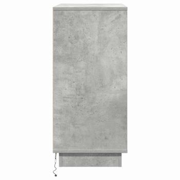 Nachttisch mit LED Beton Grau 71x34,5x75 cm Holzwerkstoff