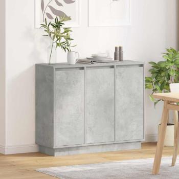 ARDEBO.de - Sideboard mit LED in Beton Grau, 90x32x75 cm, aus Holzwerkstoff