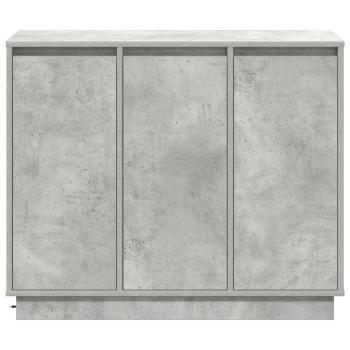 Sideboard mit LED in Beton Grau, 90x32x75 cm, aus Holzwerkstoff
