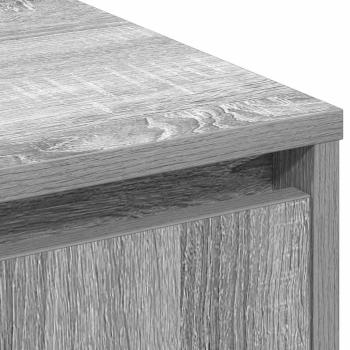 Sideboard mit LED in Grau Sonoma, 90x32x75 cm, aus Holzwerkstoff