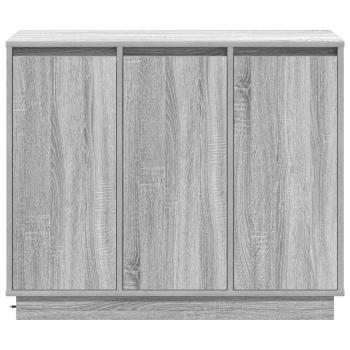 Sideboard mit LED in Grau Sonoma, 90x32x75 cm, aus Holzwerkstoff