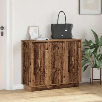 Sideboard mit LED aus alter Eiche 90x32x75 cm, Ingenieurholz
