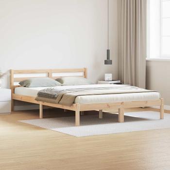 ARDEBO.de - Bettgestell mit Kopfteil 160x210 cm aus massivem Kiefernholz