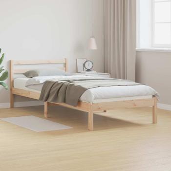 ARDEBO.de - Bettrahmen Braun 225,5 x 105,5 x 69,5 cm Massivholz Kiefer
