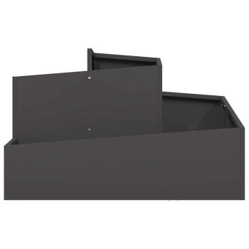 Blumentopf Schwarz 80x80x50 cm Kaltgezogener Stahl