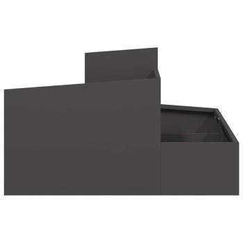 Blumentopf Schwarz 80x80x50 cm Kaltgezogener Stahl