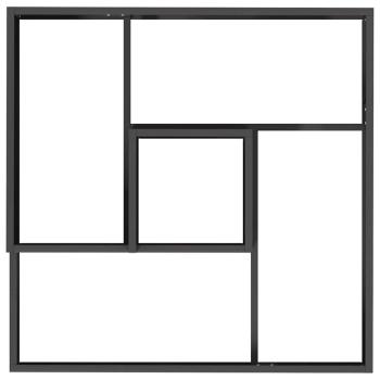 Blumentopf Schwarz 80x80x50 cm Kaltgezogener Stahl