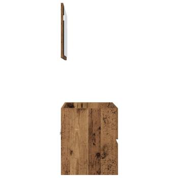 2 Teile Badezimmermöbel Set Altes Holz Holzwerkstoff
