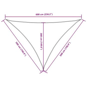 Sonnensegel Oxford-Gewebe Dreieckig 5x5x6 m Terrakotta-Rot