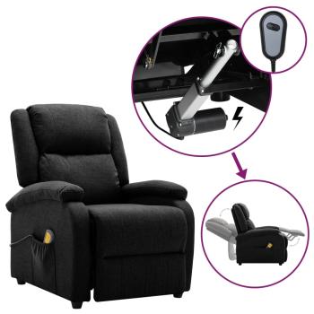Massagesessel Elektrisch Schwarz Stoff
