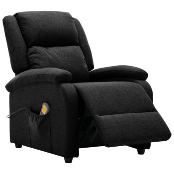 Massagesessel Elektrisch Schwarz Stoff