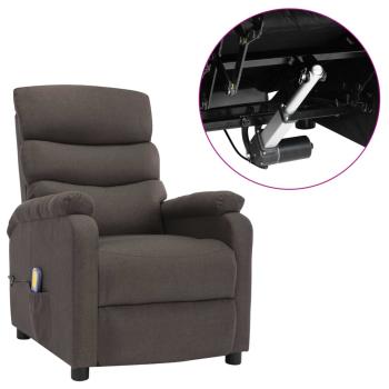 Massagesessel Elektrisch Taupe Stoff