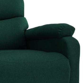 Elektrischer Massagesessel Dunkelgrün Stoff