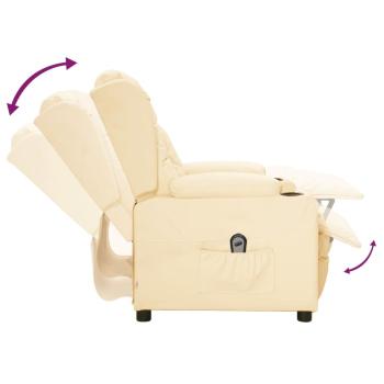 Relaxsessel Elektrisch Creme Kunstleder