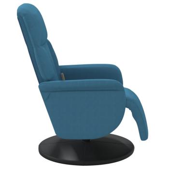 Massagesessel mit Fußteil Blau Samt