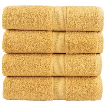ARDEBO.de - Premium-Gästetücher SOLUND 4 Stk. Gold 30x50 cm 600 g/m²