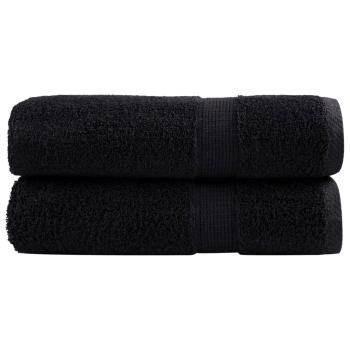 ARDEBO.de - Premium-Handtücher SOLUND 2 Stk. Schwarz 50x100 cm 600 g/m²