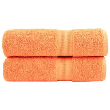 ARDEBO.de - Premium-Handtücher SOLUND 2 Stk. Orange 50x100 cm 600 g/m²