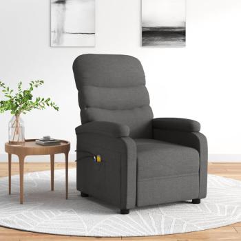 ARDEBO.de - Massagesessel Elektrisch Dunkelgrau Stoff