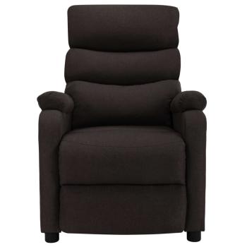 Massagesessel Dunkelbraun Stoff