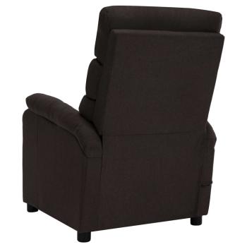 Massagesessel Dunkelbraun Stoff