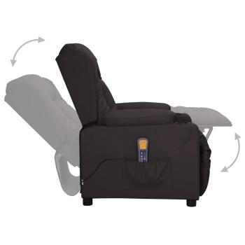Massagesessel mit Aufstehhilfe Schwarz Kunstleder