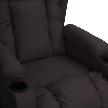 Massagesessel mit Aufstehhilfe Schwarz Kunstleder