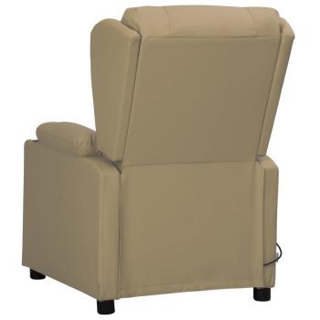 Massagesessel mit Aufstehhilfe Cappuccino-Braun Kunstleder