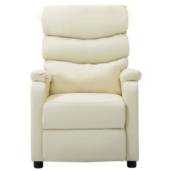 Relaxsessel Creme Kunstleder