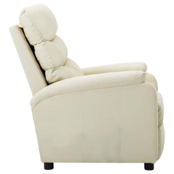 Relaxsessel Creme Kunstleder