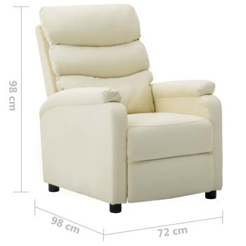 Relaxsessel Creme Kunstleder