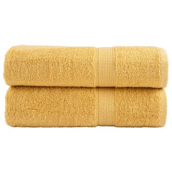 ARDEBO.de - Premium-Handtücher SOLUND 2 Stk. Gold 50x100 cm 600 g/m²