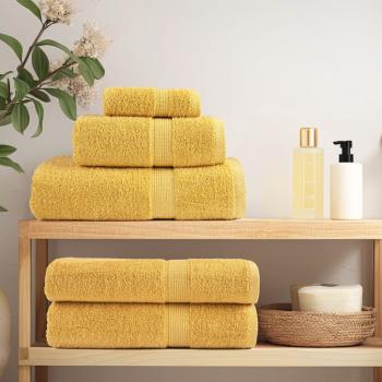 Premium-Handtücher SOLUND 2 Stk. Gold 50x100 cm 600 g/m²