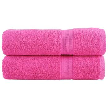 ARDEBO.de - Premium-Duschtücher SOLUND 2 Stk. Rosa 70x140 cm 600 g/m²