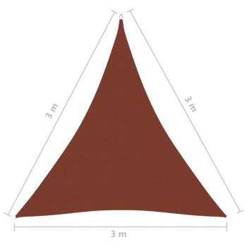 Sonnensegel Oxford-Gewebe Dreieckig 3x3x3 m Terrakotta-Rot