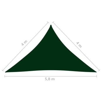 Sonnensegel Oxford-Gewebe Dreieckig 4x4x5,8 m Dunkelgrün
