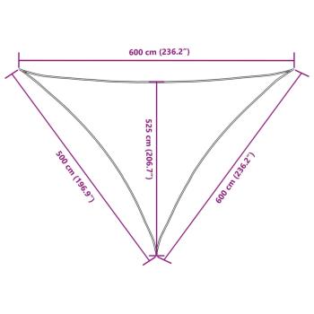 Sonnensegel Oxford-Gewebe Dreieckig 5x6x6 m Dunkelgrün