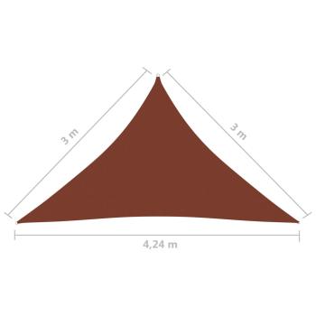 Sonnensegel Oxford-Gewebe Dreieckig 3x3x4,24 m Terrakotta-Rot