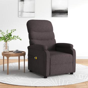 ARDEBO.de - Massagesessel Elektrisch Dunkelbraun Stoff