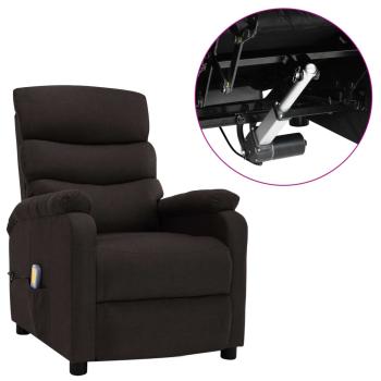 Massagesessel Elektrisch Dunkelbraun Stoff