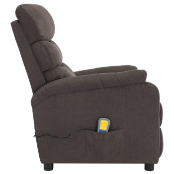 Massagesessel Taupe Stoff