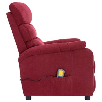 Massagesessel Weinrot Stoff
