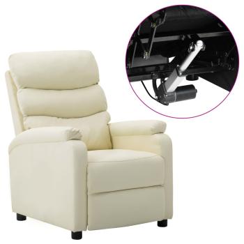 Relaxsessel Elektrisch Creme Kunstleder
