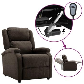Relaxsessel Elektrisch Dunkelbraun Stoff